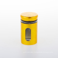 Glass and plastic seasoning bottle with stainless steel layer or plastic layer